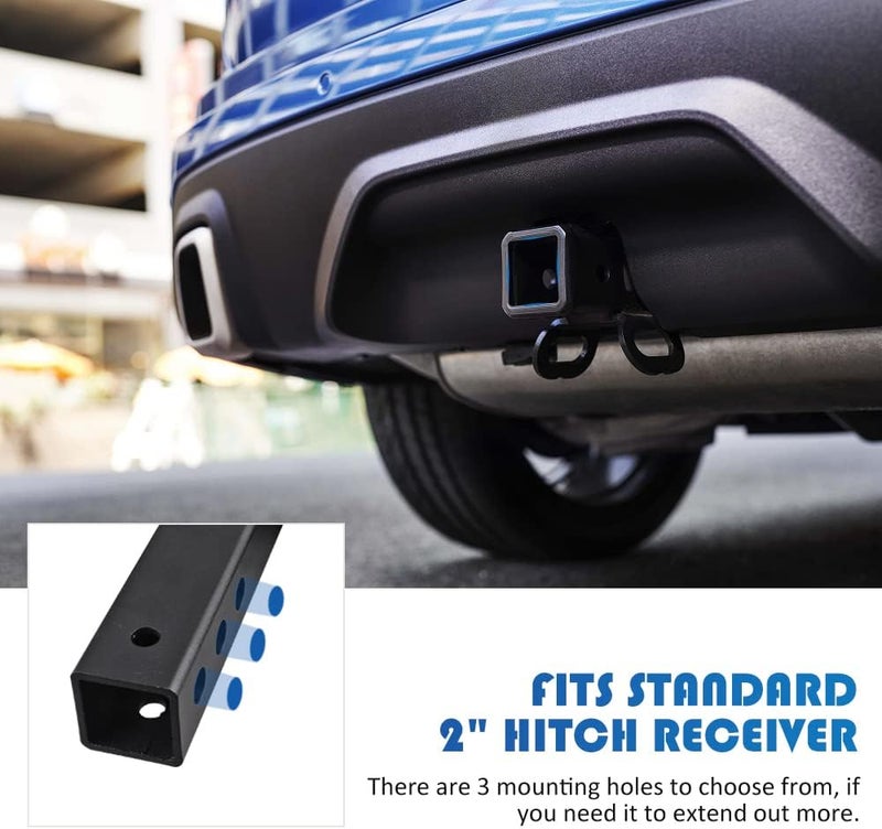 GLOBLED Hitch Step for 2 Inch Hitch Receiver Towing Bar Bumper Step Rear End Guard Protector for Pickup Truck SUV - Image 5